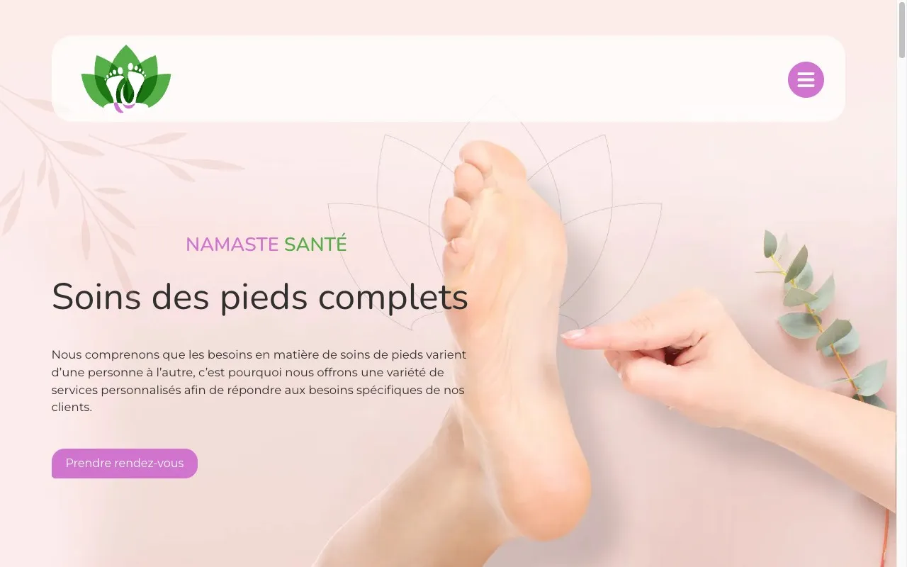 Site web Namasté Santé