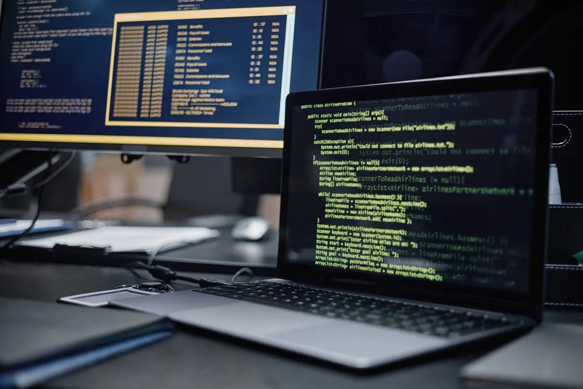 Code source sur écran de développeur